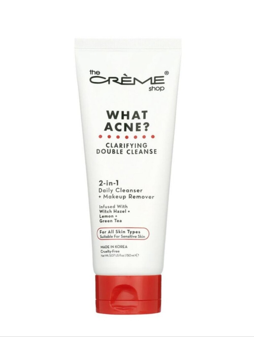 Creme' shop What Acne? Clarifying Double Cleanse – White/Brown